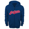Cleveland Indians Majestic Youth Current Logo Full-Zip Hoodie - Navy