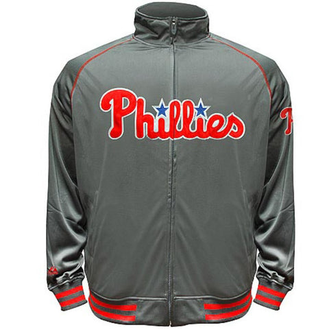 Philadelphia Phillies Majestic Big & Tall Team Logo Track Jacket - Charcoal
