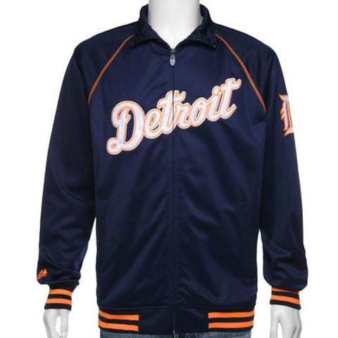 Detroit Tigers Majestic Big & Tall Full-Zip Track Jacket - Navy -