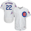 Jason Heyward Chicago Cubs Majestic Home Flex Base Authentic Collection Jersey with 100 Years at Wrigley Field Commemorative Patch - White/Royal