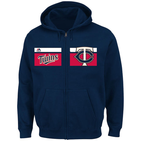 Minnesota Twins Majestic With The Program Full-Zip Hoodie - Navy
