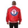 Texas Rangers JH Design Team Color Leather Jacket - Red