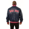 Boston Red Sox JH Design Team Color Leather Jacket - Navy