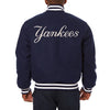 New York Yankees JH Design Team Color Wool Jacket - Navy