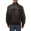 New York Yankees JH Design Tonal Leather Jacket - Black