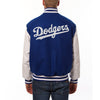 Los Angeles Dodgers JH Design Two-Tone Wool & Leather Jacket - Royal/White