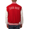 Boston Red Sox JH Design Two-Tone Wool & Leather Jacket - Red/White