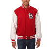 St. Louis Cardinals JH Design Two-Tone Wool & Leather Jacket - Red/White
