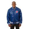 Chicago Cubs JH Design Team Color Leather Jacket - Royal