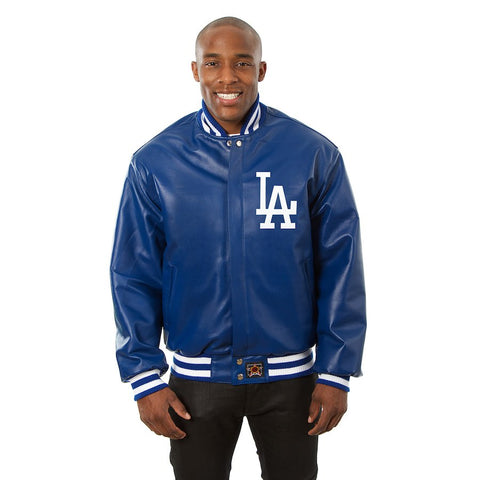 Los Angeles Dodgers JH Design Team Color Leather Jacket - Royal
