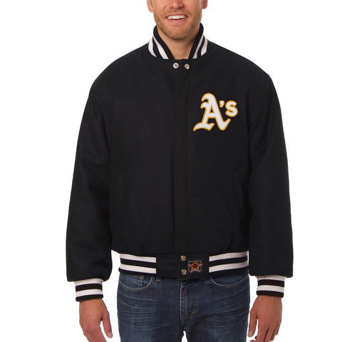 Oakland Athletics JH Design Team Color Wool Jacket - Black