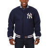 New York Yankees JH Design Team Color Wool Jacket - Navy