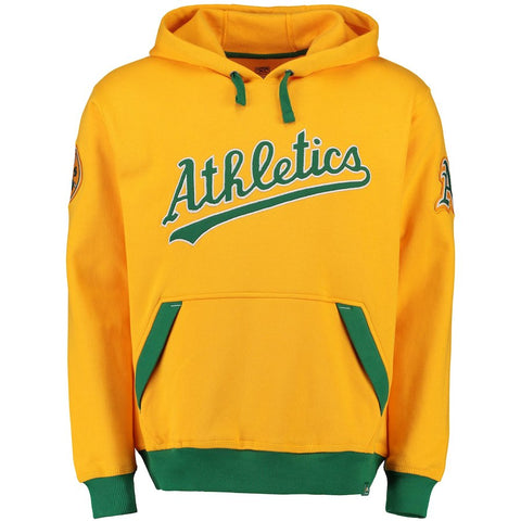 Oakland Athletics Majestic Reach Forever Cooperstown Pullover Hoodie - Yellow