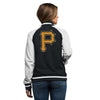 Pittsburgh Pirates Majestic Women's Athletic Greatness Full-Zip Varsity Jacket - Black