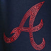 Atlanta Braves Majestic Women's Dream Of Diamonds Full-Zip Hoodie - Navy