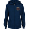 Minnesota Twins Majestic Women's Dream Of Diamonds Full-Zip Hoodie - Navy