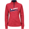 Los Angeles Angels Majestic Women's Authentic Collection 1/4-Zip Streak Fleece - Red
