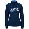 Tampa Bay Rays Majestic Women's Authentic Collection 1/4-Zip Streak Fleece - Navy