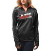 Miami Marlins Majestic Women's Authentic Collection 1/4-Zip Streak Fleece - Black