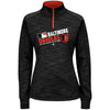 Baltimore Orioles Majestic Women's Authentic Collection 1/4-Zip Streak Fleece - Black