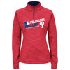 Philadelphia Phillies Majestic Women's Authentic Collection 1/4-Zip Streak Fleece - Red