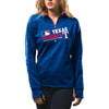 Texas Rangers Majestic Women's Authentic Collection 1/4-Zip Streak Fleece - Royal