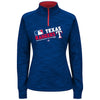 Texas Rangers Majestic Women's Authentic Collection 1/4-Zip Streak Fleece - Royal