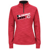 Cincinnati Reds Majestic Women's Authentic Collection 1/4-Zip Streak Fleece - Red