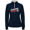 Detroit Tigers Majestic Women's Authentic Collection 1/4-Zip Streak Fleece - Navy