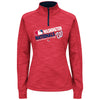Washington Nationals Majestic Women's Authentic Collection 1/4-Zip Streak Fleece - Red