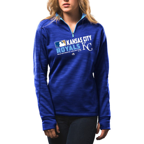 Kansas City Royals Majestic Women's Authentic Collection 1/4-Zip Streak Fleece