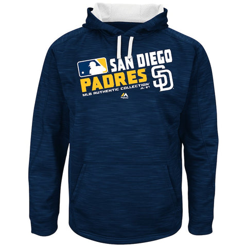 San Diego Padres Majestic Authentic Collection Team Choice Streak Hoodie - Navy