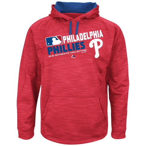 Philadelphia Phillies Majestic Authentic Collection Team Choice Streak Hoodie - Red
