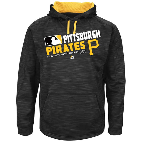 Pittsburgh Pirates Majestic Authentic Collection Team Choice Streak Hoodie - Black