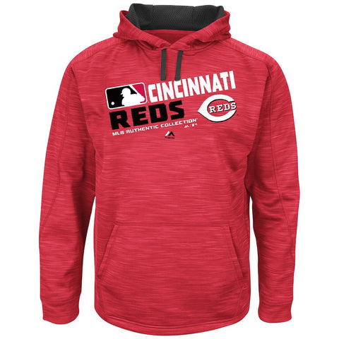 Cincinnati Reds Majestic Authentic Collection Team Choice Streak Hoodie - Red