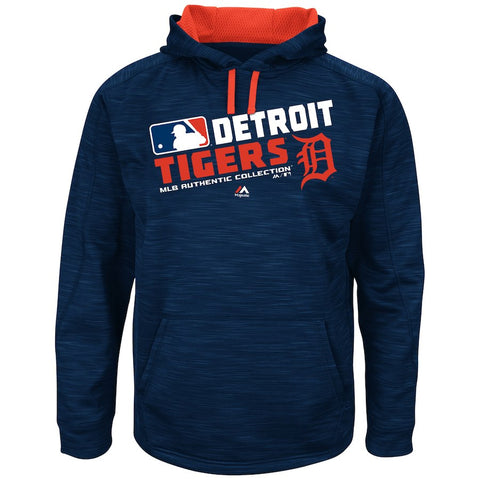 Detroit Tigers Majestic Authentic Collection Team Choice Streak Hoodie - Navy -