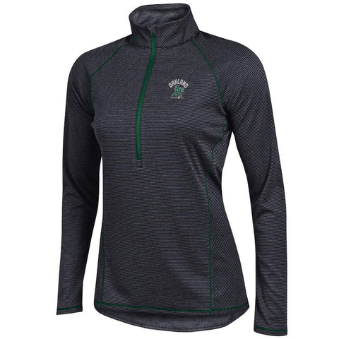 Oakland Athletics Under Armour Women's Outfielder Half-Zip Performance Jacket - Black