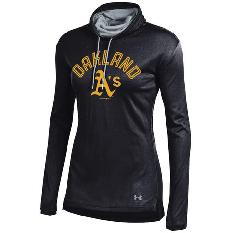 Oakland Athletics Under Armour Women's Stop and Go Lightweight Performance Hoodie - Black