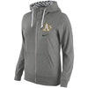 Oakland Athletics Women's Gym Vintage Full-Zip Hoodie - Gray