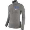 New York Mets Women's Element Half-Zip Long Sleeve T-Shirt - Gray