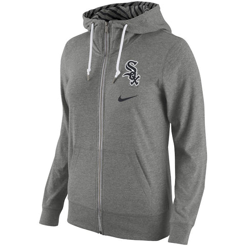 Chicago White Sox Women's Gym Vintage Full-Zip Hoodie - Gray