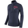 Atlanta Braves Women's Element Half-Zip Long Sleeve T-Shirt - Navy