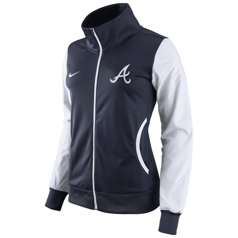 Atlanta Braves Women's Track Jacket - Navy