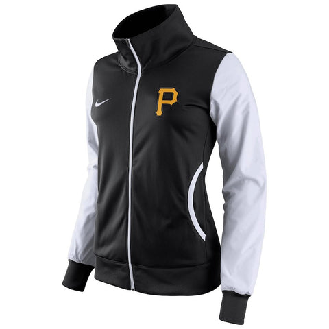 Pittsburgh Pirates Women's Track Jacket - Black/White