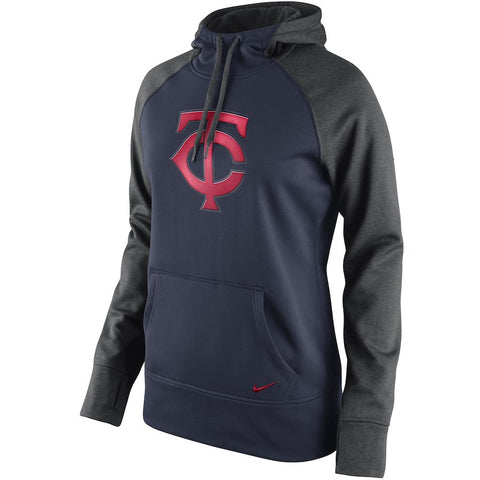 Minnesota Twins Women's All Time Performance Pullover Hoodie - Navy/Charcoal