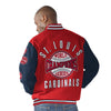St. Louis Cardinals G-III Sports by Carl Banks Power Hitter Commemorative Varsity Jacket - Red