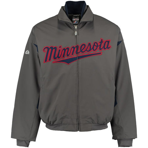 Minnesota Twins Majestic Triple Peak Premier Therma Base Full Zip Jacket - Graphite/Navy
