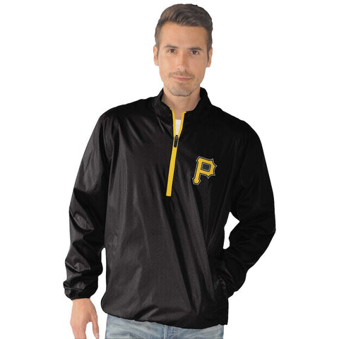 Pittsburgh Pirates G-III Sports by Carl Banks Double Play Half-Zip Jacket - Black