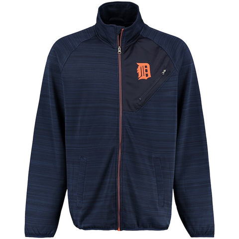 Detroit Tigers G-III Sports by Carl Banks Full Count Track Jacket - Navy