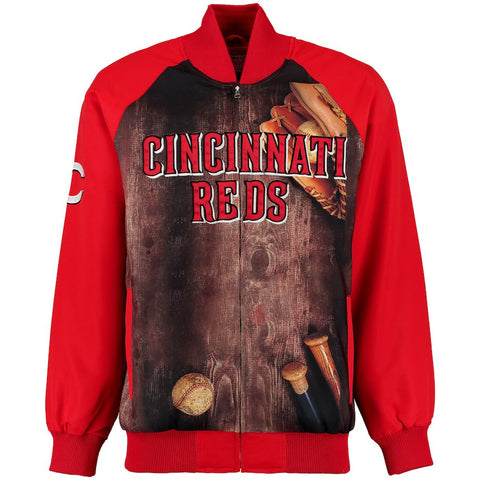 Cincinnati Reds G-III Sports by Carl Banks Slugger Varsity Full-Zip Jacket - Red